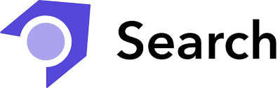 Search icon with purple design.