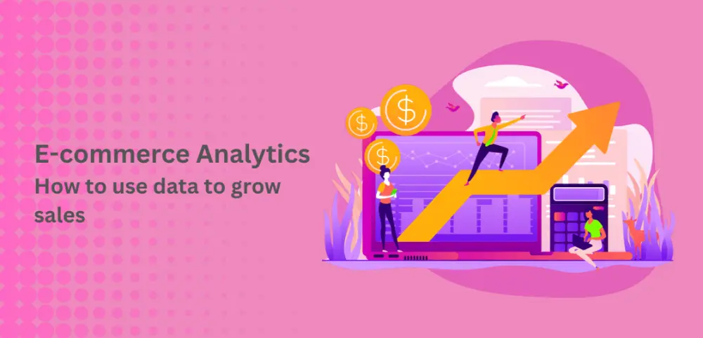 E-commerce analytics with growth graph