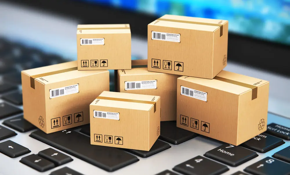 Packages on a keyboard.